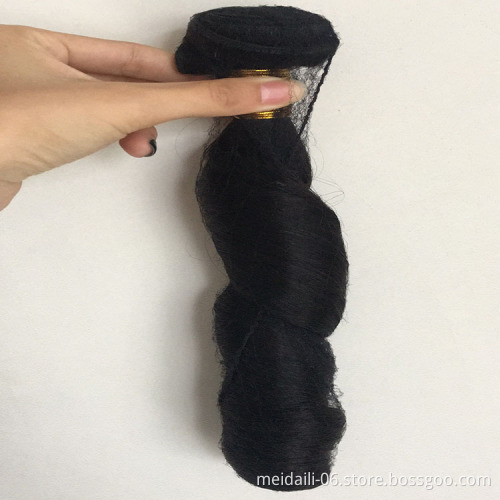 New Arrival Ocean wave Machine Double Drawn Natural Color Virgin Brazilian Human Hair Bundles